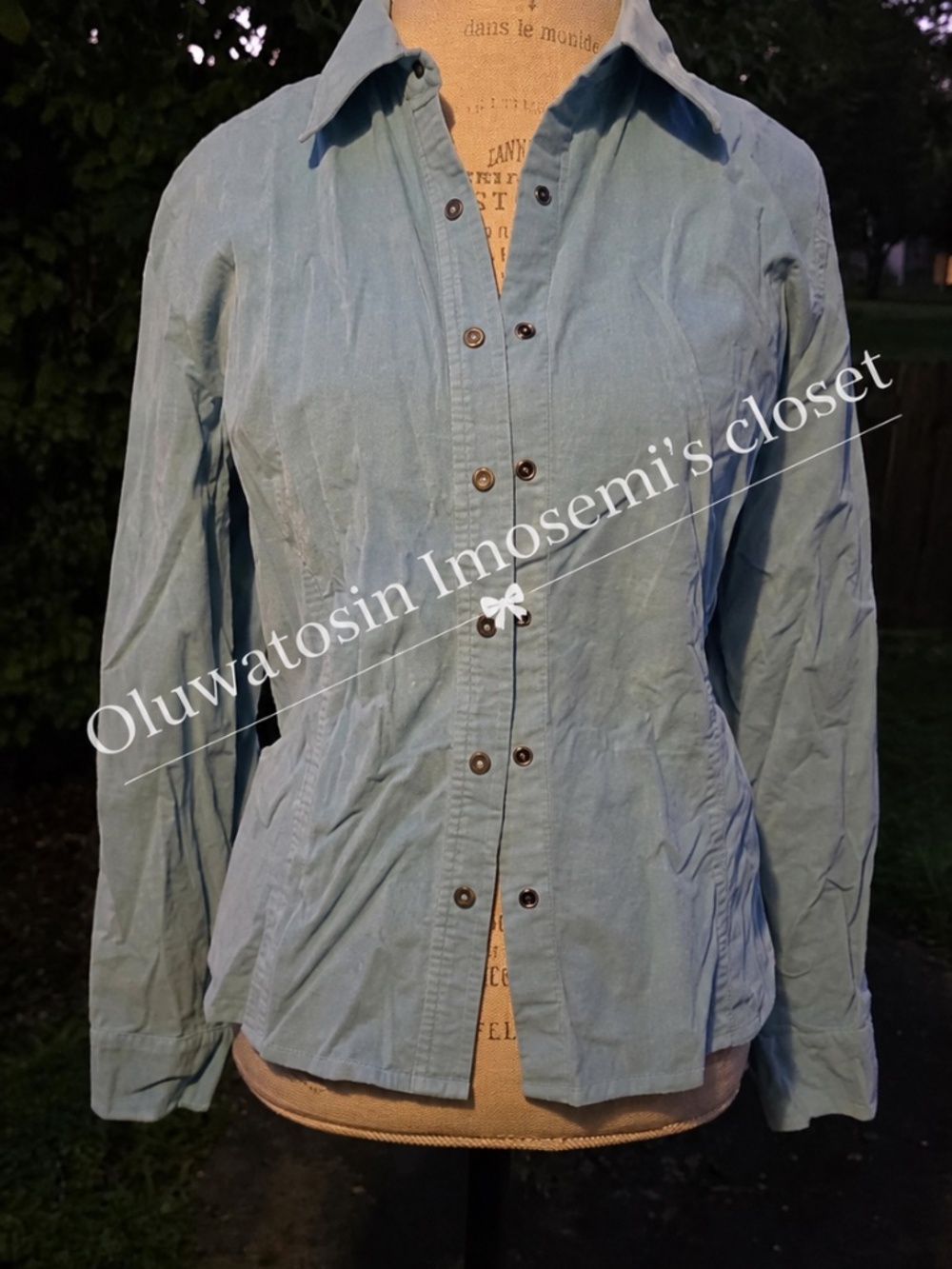 Blue Button-Down Jacket - Picture 2 of 4